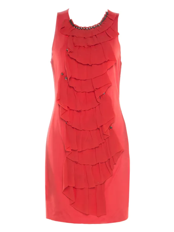 phillip lim red dress 3.1 PHILLIP LIM Collage Wool Blend Dress in Ivory and Red, Size 8