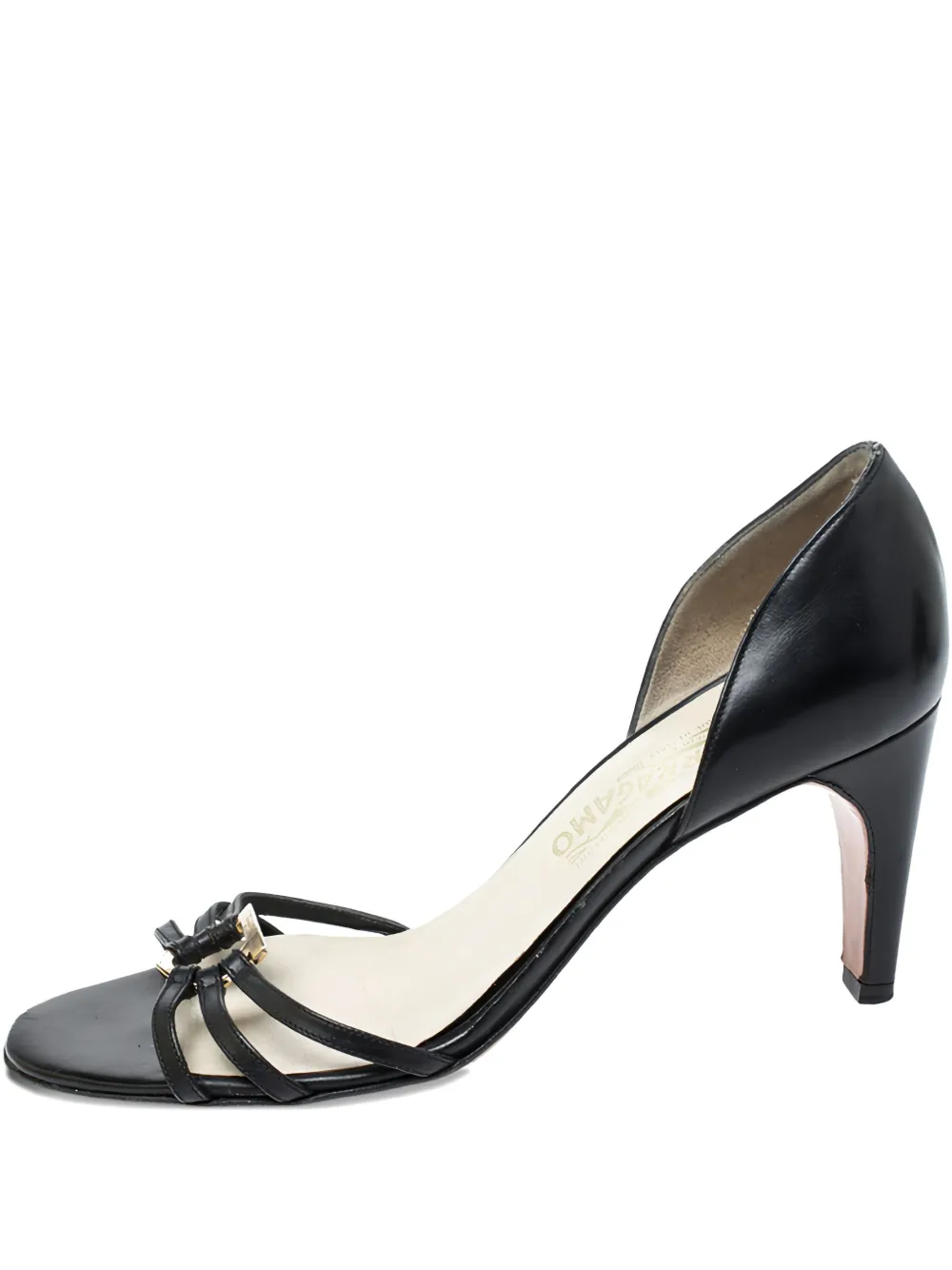 Ferragamo Pre-Owned 75mm leather open-toe sandals | Black | Image 1