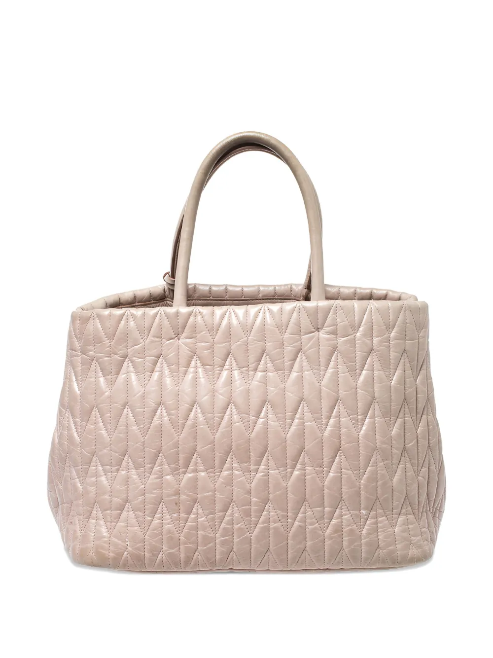 Miu Miu Pre-Owned matelassé leather tote bag | Image 2