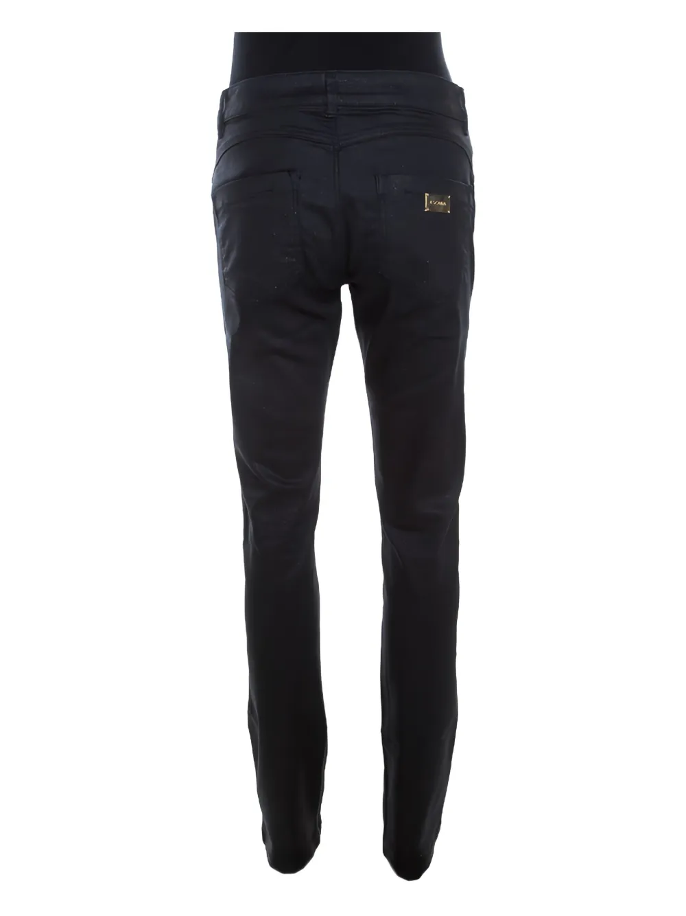 Pre-owned Escada Glitter-finish Jeans In Black