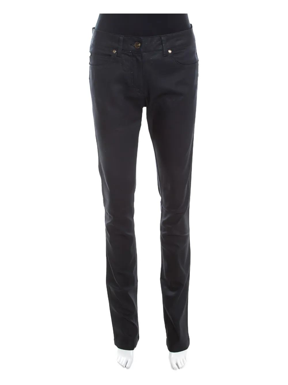 Pre-owned Escada Glitter-finish Jeans In Black