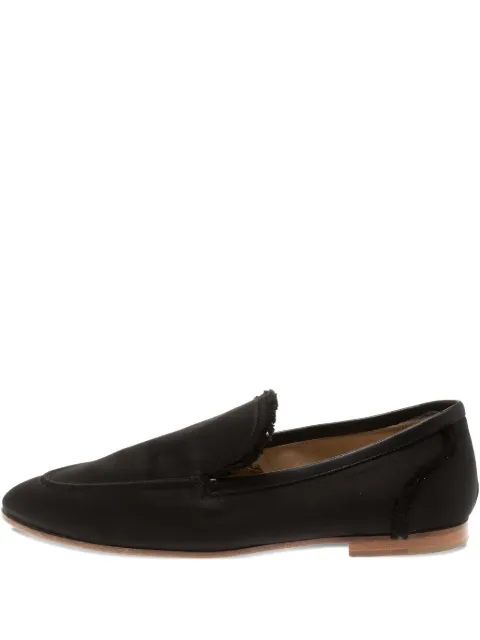 Giuseppe Zanotti raw-edge satin loafers