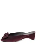 Stuart Weitzman 50mm bow-detail mules - Red