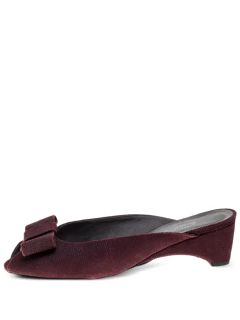 Stuart Weitzman 50mm bow-detail mules