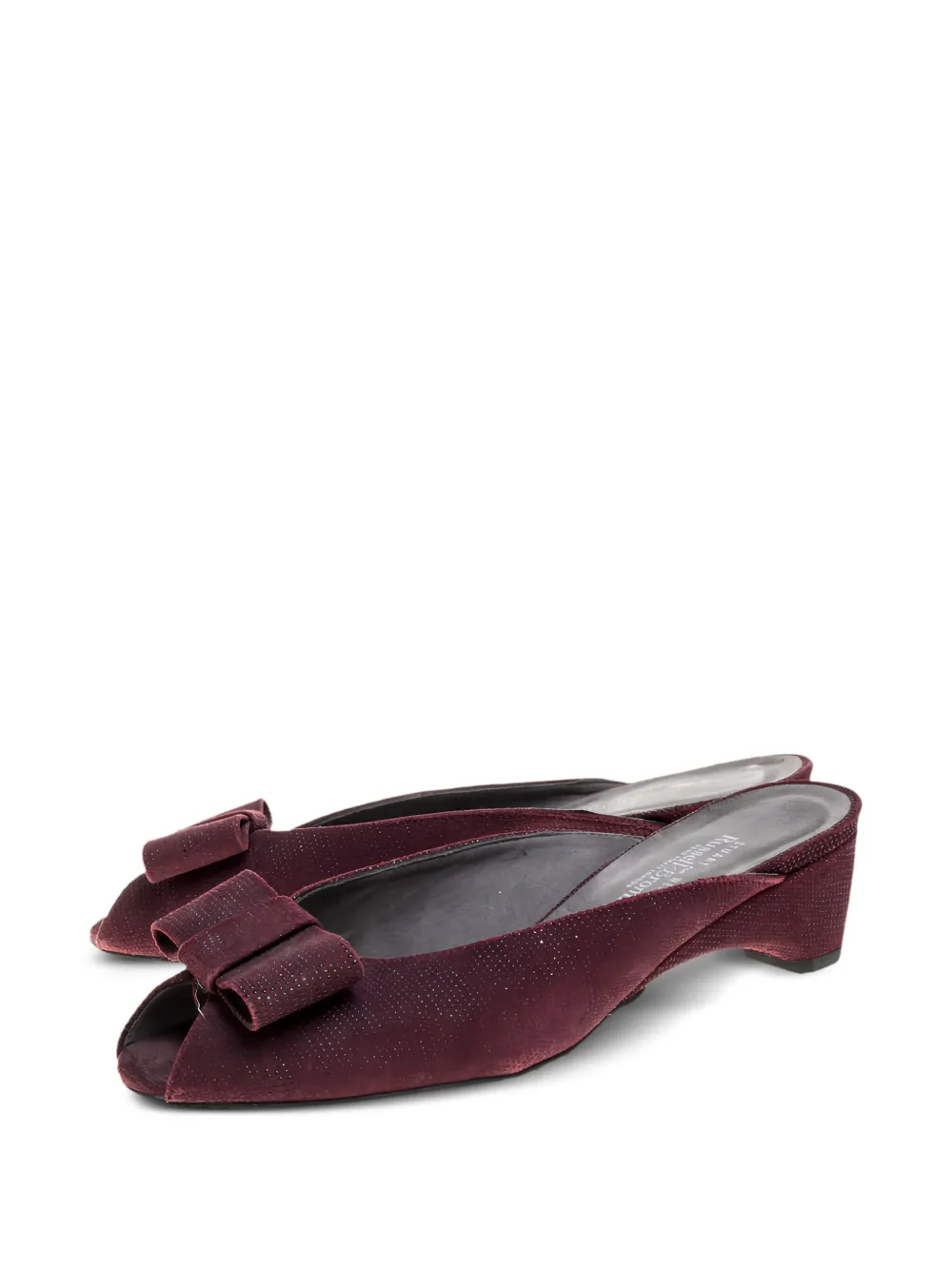 Stuart Weitzman 50 mm muiltjes met strikdetail - Rood