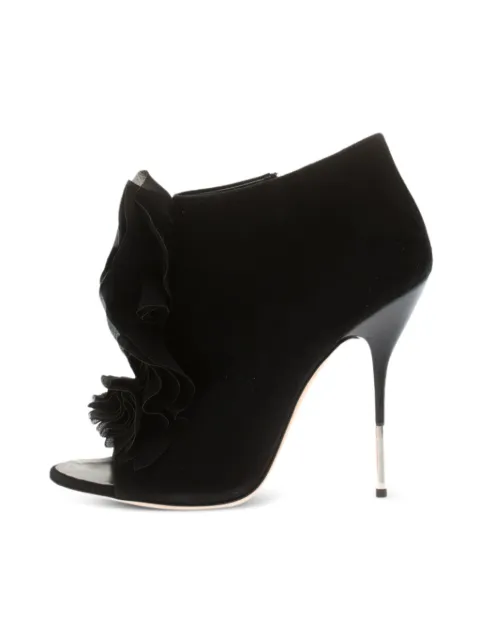 Giuseppe Zanotti Vintage 2024 135mm ruffle suede booties