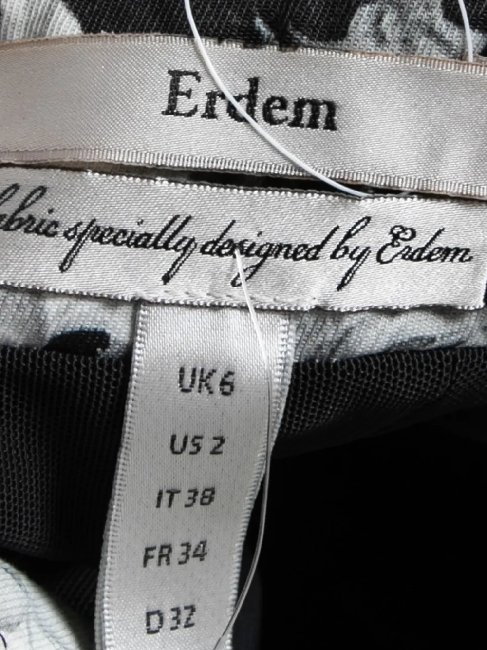 Pre-owned Erdem Floral-print Midi Dress In Black