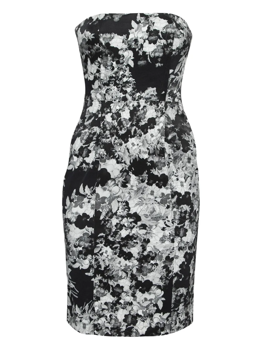 Pre-owned Erdem Floral-print Midi Dress In Black