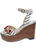 Sophia Webster pre-owned 100mm Suki Gem wedge sandals - White