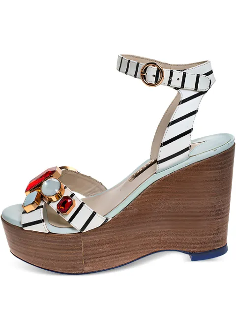 Sophia Webster pre-owned 100mm Suki Gem wedge sandals