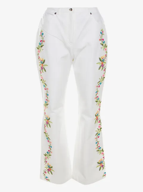 Escada Pre-Owned pantalones con bordado floral