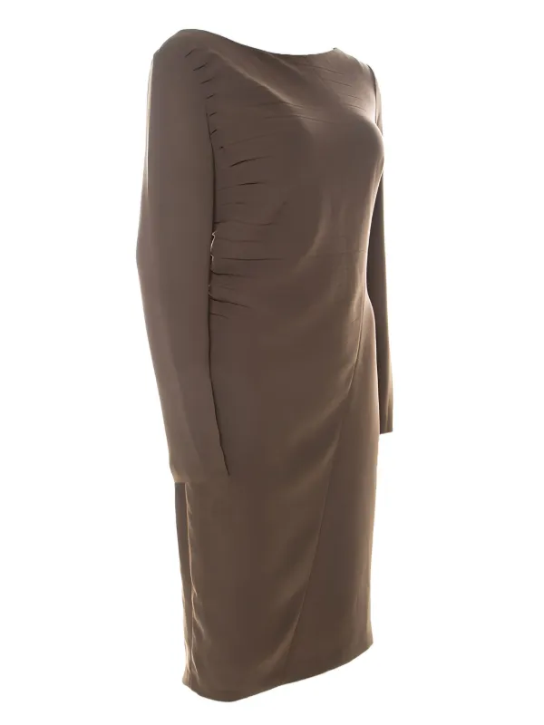 escada green dress Escada Sport Silk Dress Teal Green Knee Length Size 46 Sleeveless W/ Velvet  NWOT