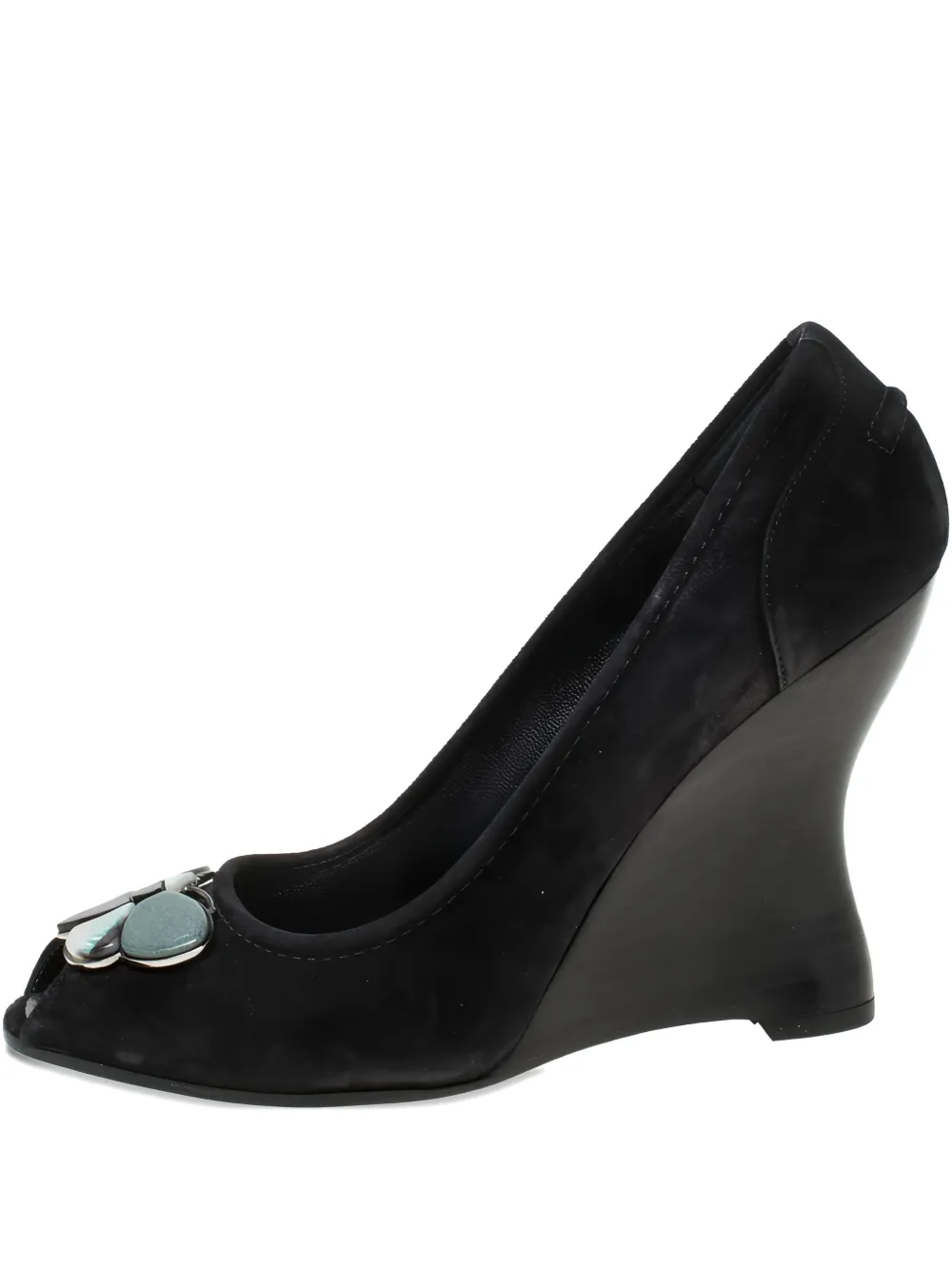 Louis Vuitton Pre-Owned 105mm Butterfly suede pumps - Nero