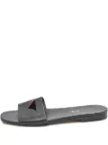 Prada Pre-Owned leather triangle slide sandals - Black