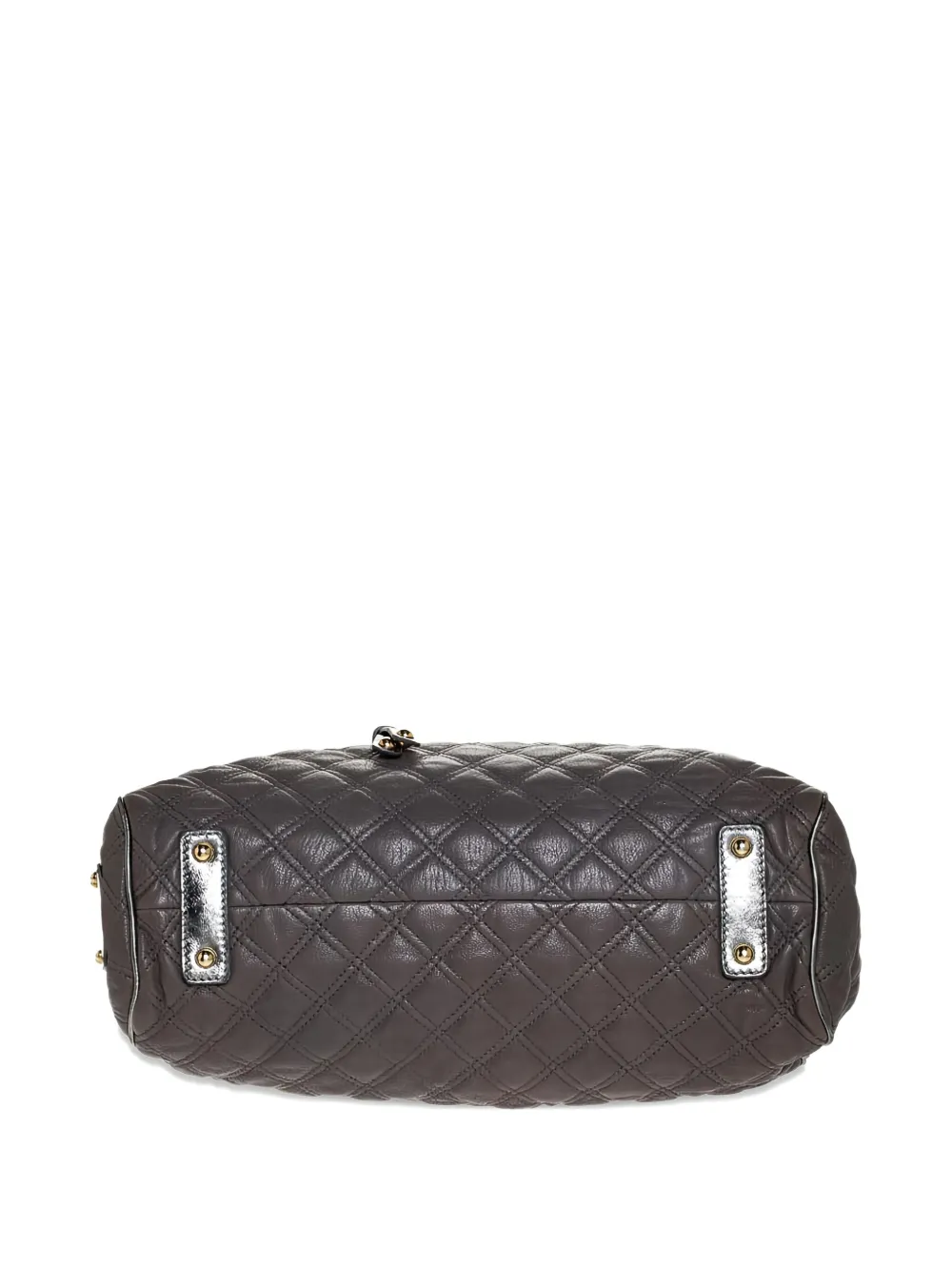 Pre-owned Marc Jacobs Vintage Quilted Leather Tote Bag In Gray