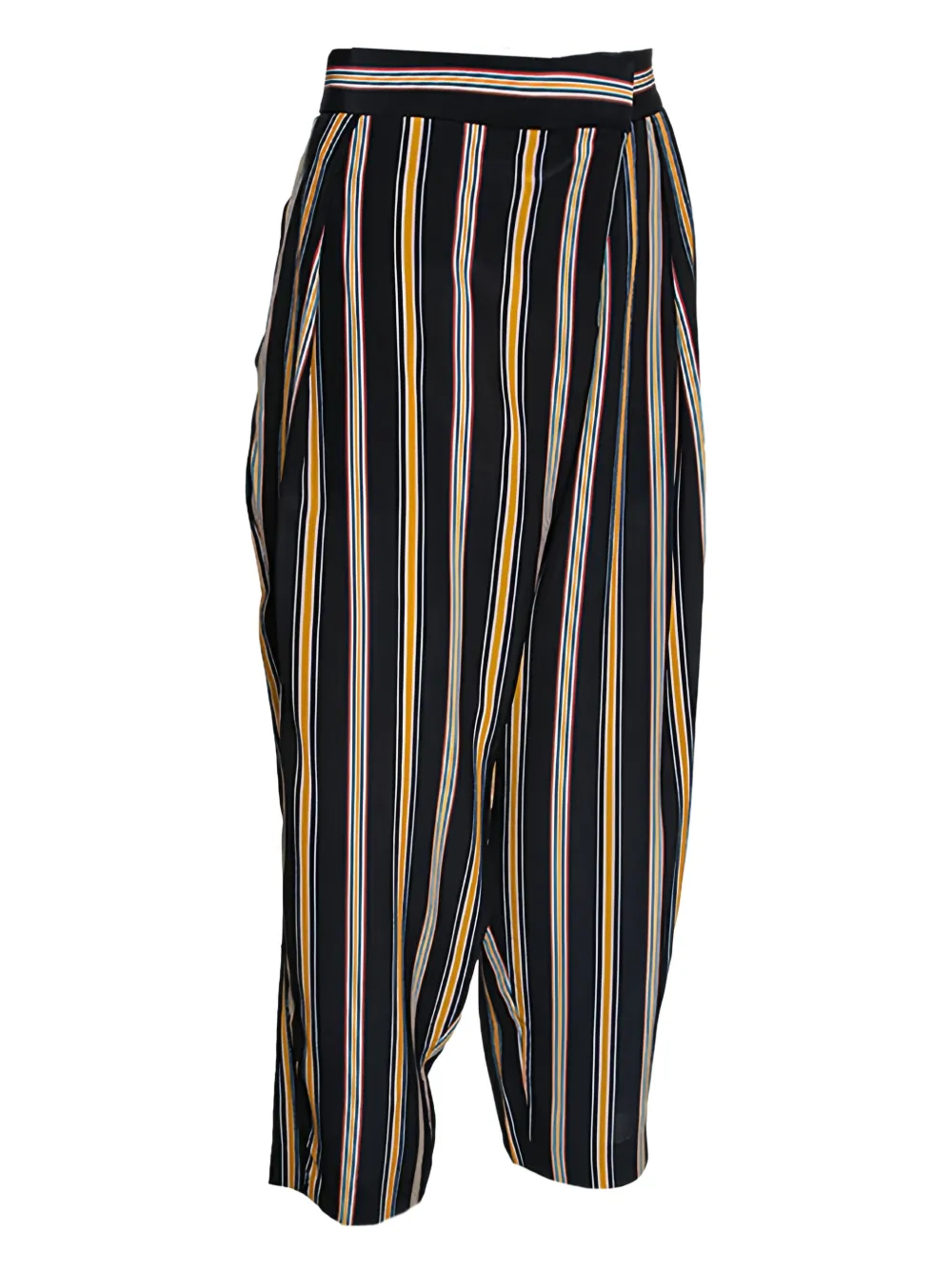 Chloé Pre-Owned Gestreepte zijden broek - Zwart