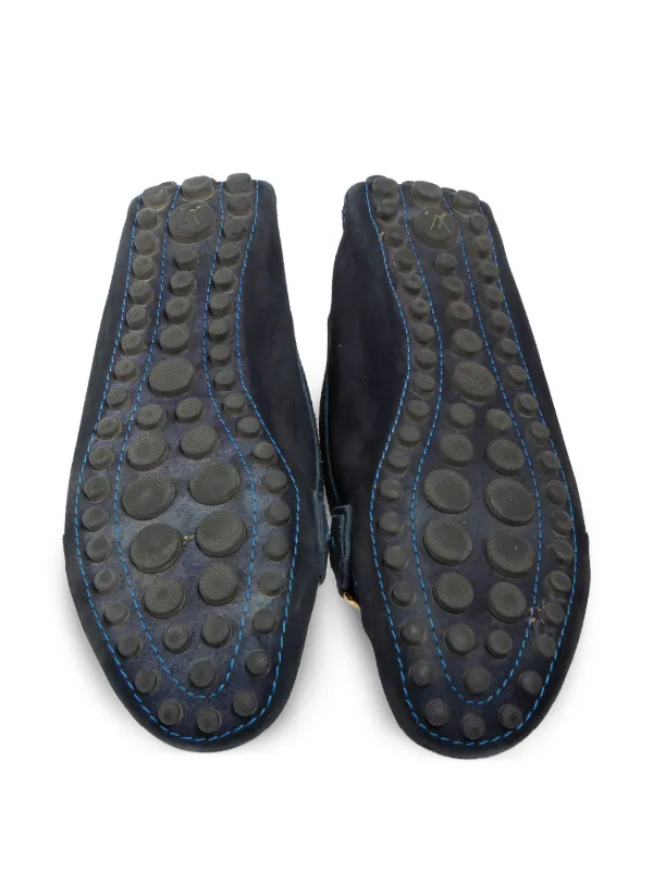 Louis Vuitton Pre-Owned LV Logo Suede Loafers | Blue | FARFETCH