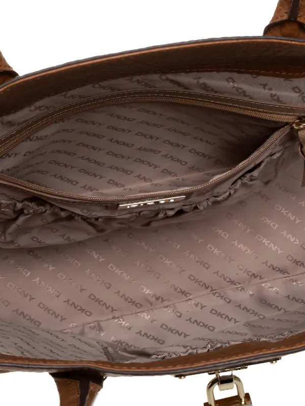 DKNY Leather Padlock Tote Bag | Brown | FARFETCH