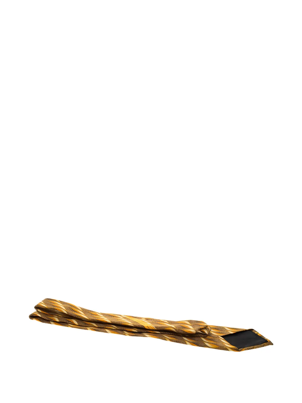 leaf-pattern silk tie