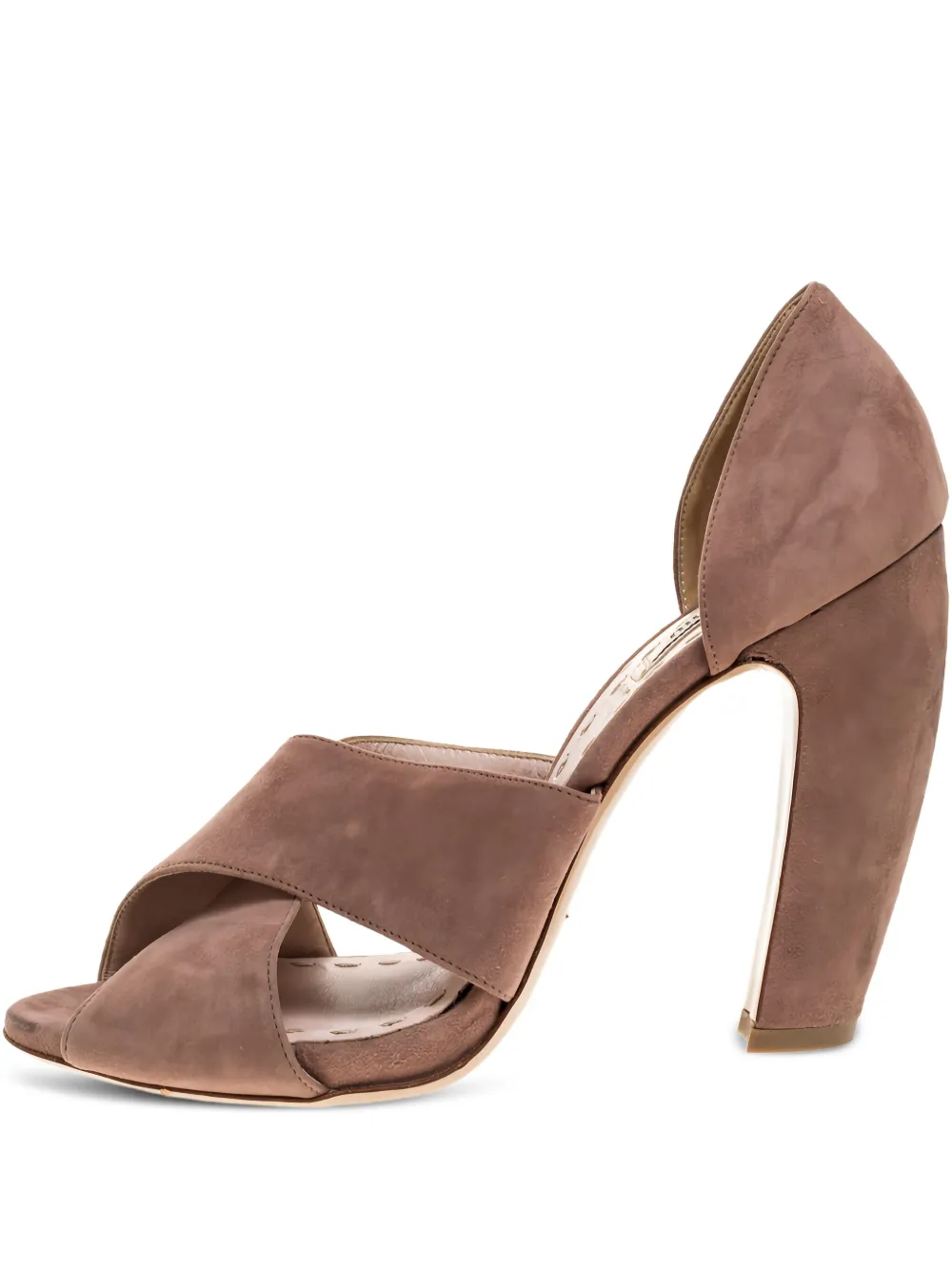 115mm crossover-strap suede sandals