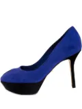 Sergio Rossi Vintage pre-owned 100mm Cachet peep-toe platform pumps - Blue