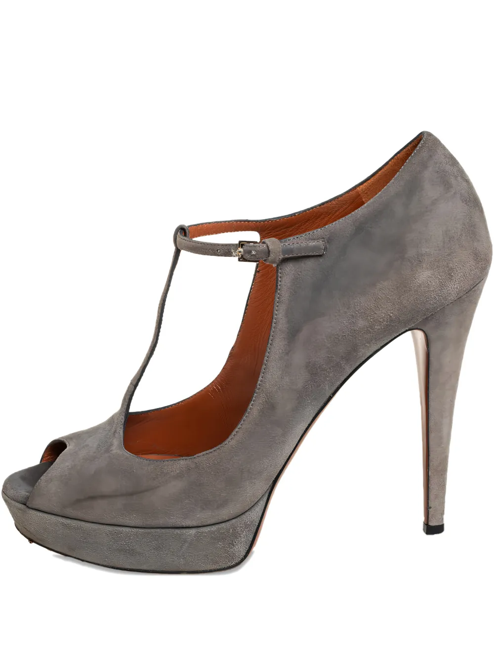Gucci Pre-Owned platform peep-toe pumps - Grau