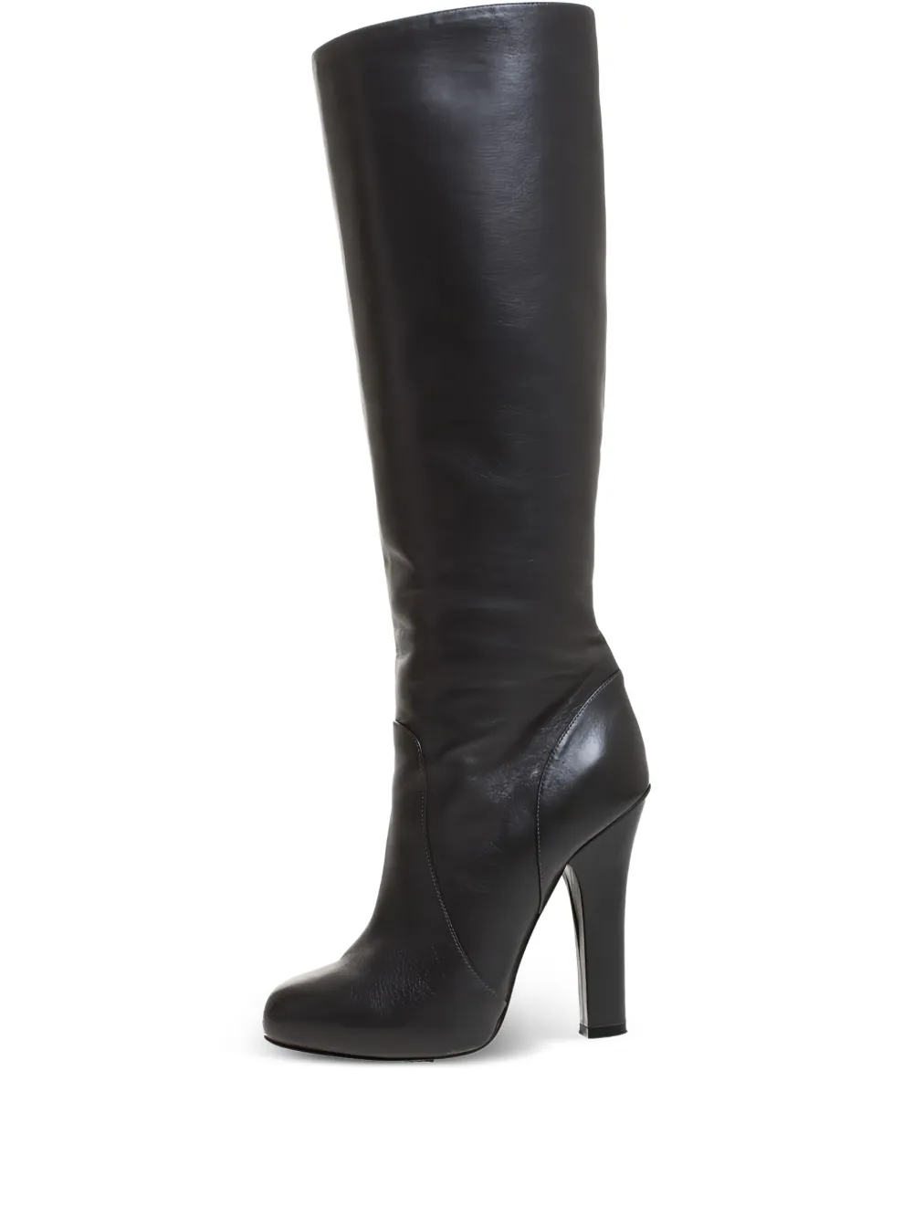 120mm leather knee-high boots