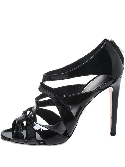 Gianvito Rossi 漆皮笼形高跟凉鞋（10.5厘米，典藏款）