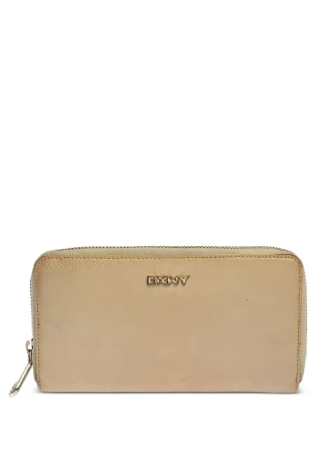 DKNY Vintage pre-owned metallic leather zip wallet