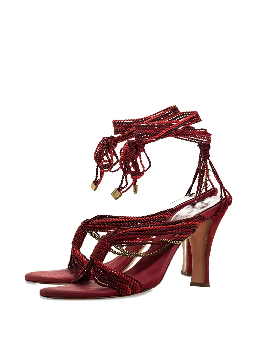 CHANEL Pre-Owned 100mm rope-chain sandals | Image 2