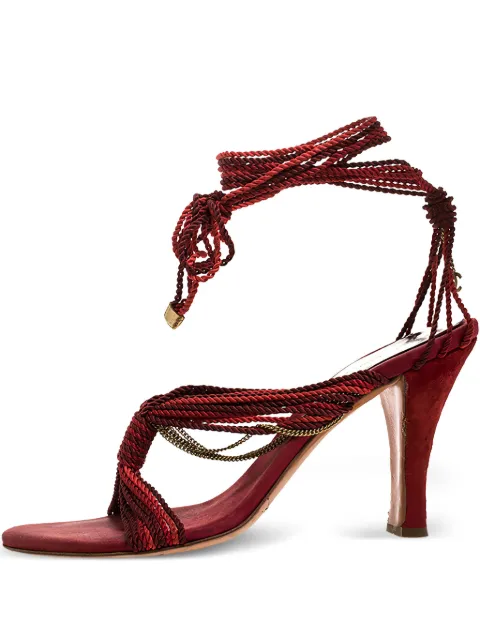 CHANEL Pre-Owned 100mm rope-chain sandals