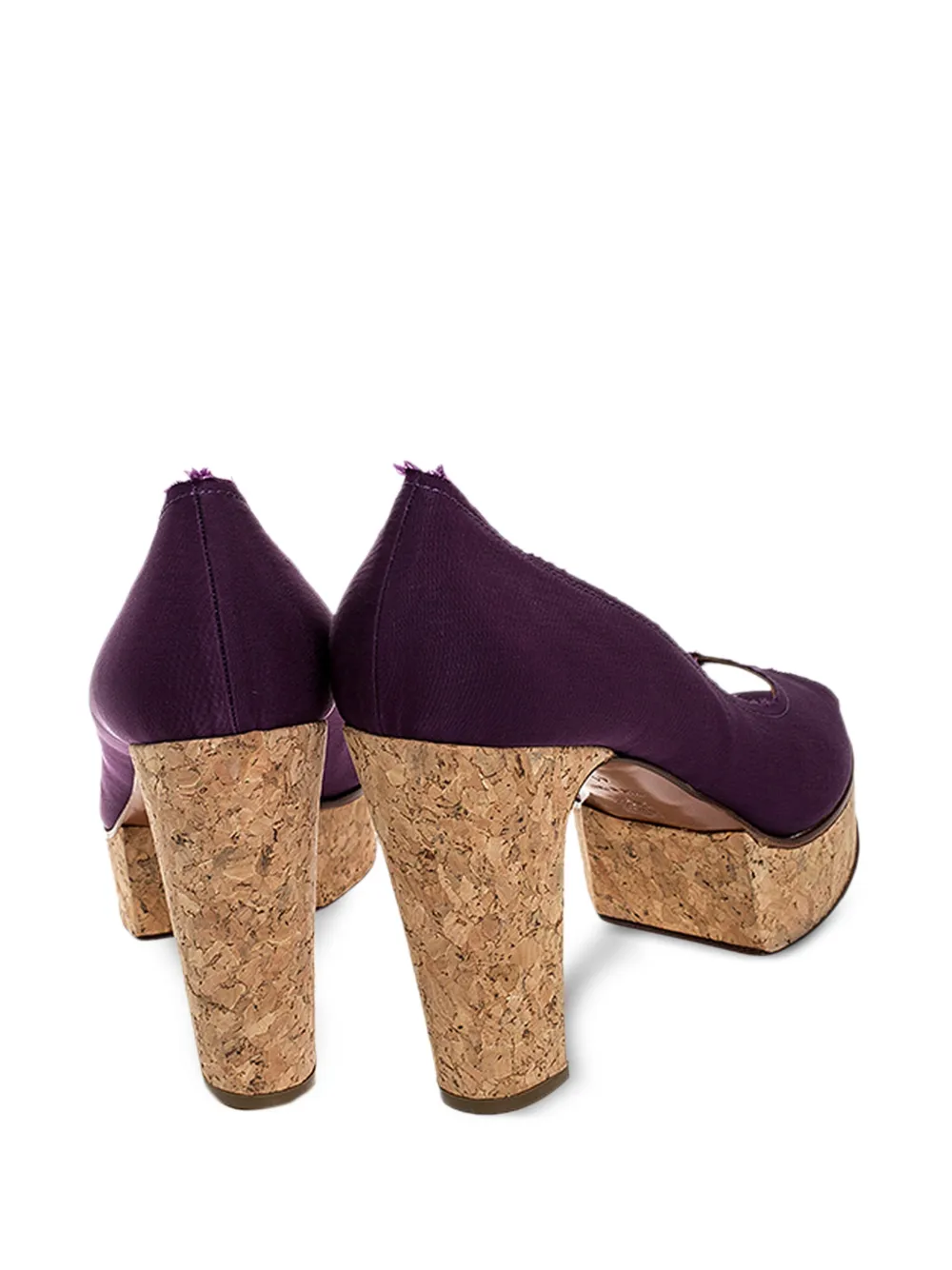 Pre-owned Lanvin Platform Cork-heel Pumps