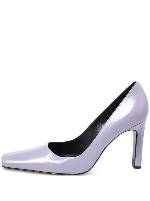 Casadei Vintage leather square-toe pumps