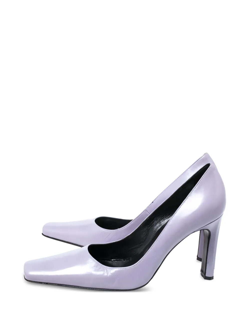 Casadei Vintage Leren pumps met vierkante neus - Paars