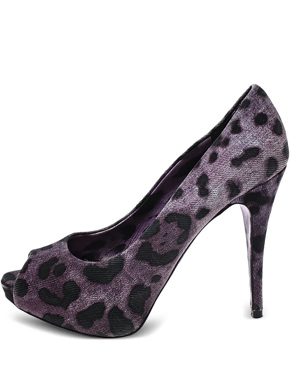 Dolce & Gabbana Pre-Owned 2024 115mm leopard-print pumps | Purple | Image 1