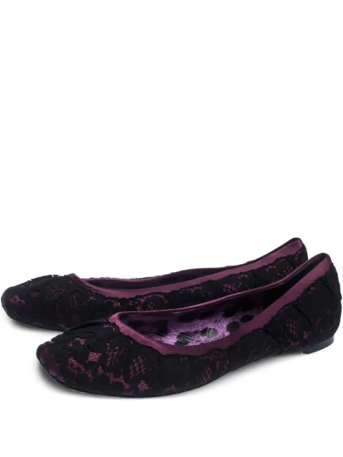 Dolce & Gabbana Pre-Owned lace satin ballet flats