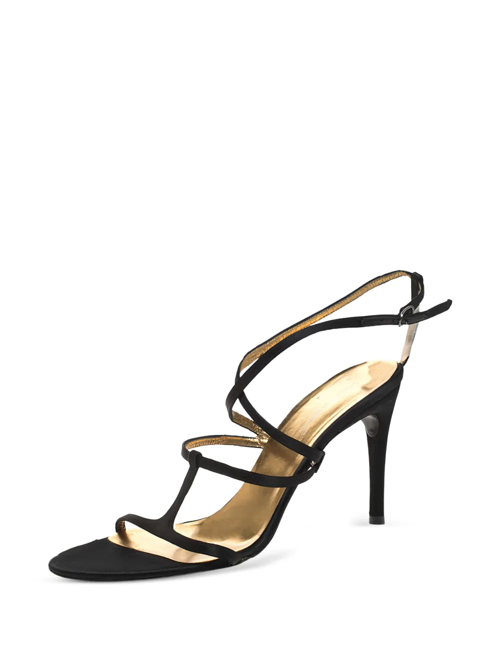 Dolce & Gabbana Pre-Owned Satijnen sandalen - Zwart