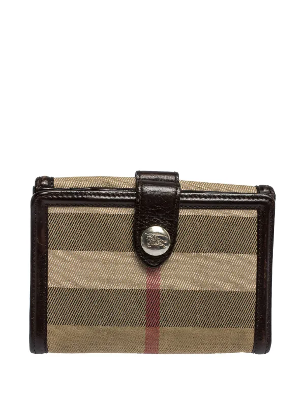 Burberry Pre-Owned Check Buckle Wallet Brown FARFETCH AO