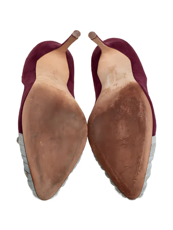 Manolo Blahnik スエード パンプス | レッド | FARFETCH JP