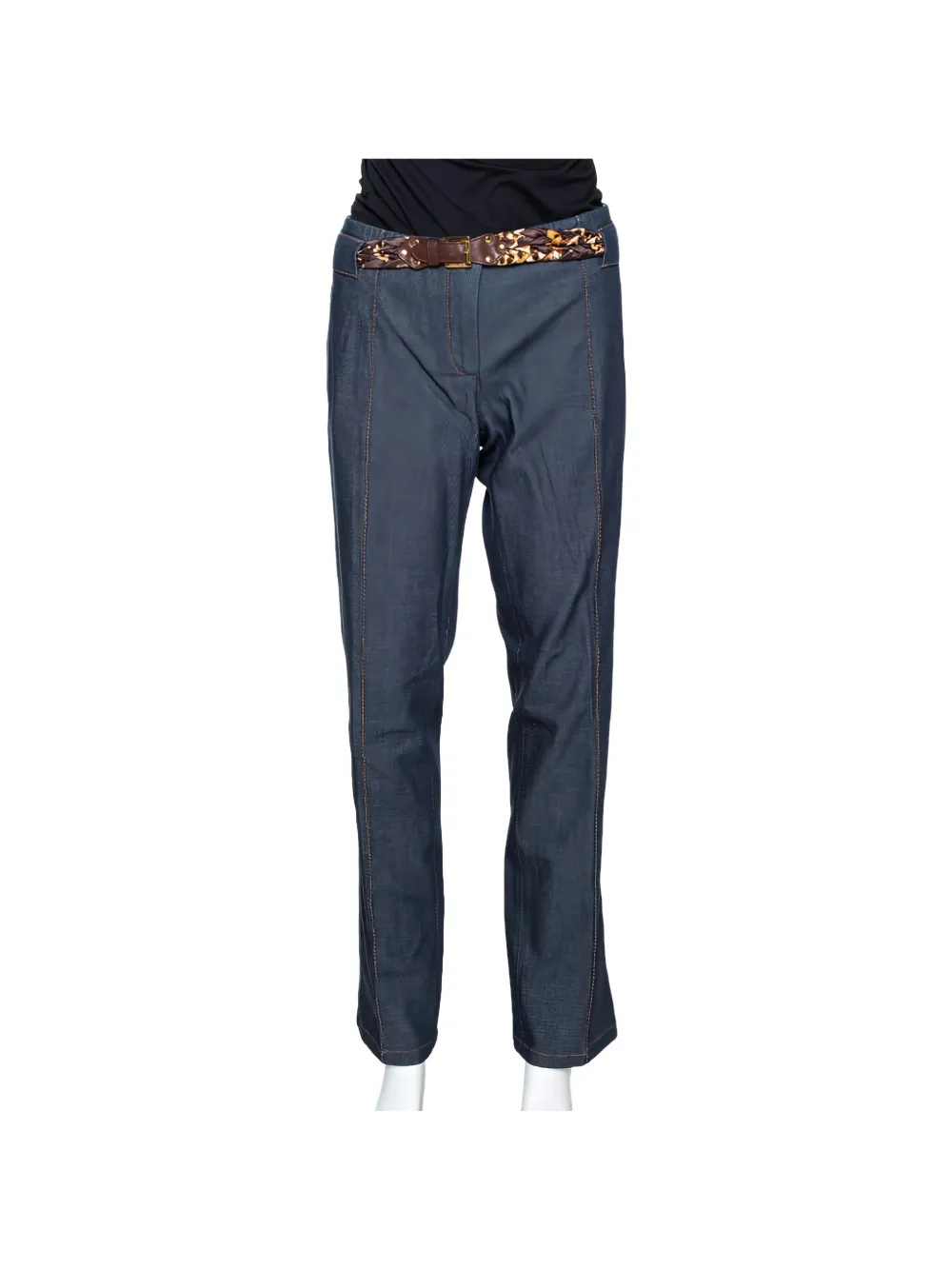 Roberto Cavalli Vintage Pantaloni con stampa leopardata - Blu