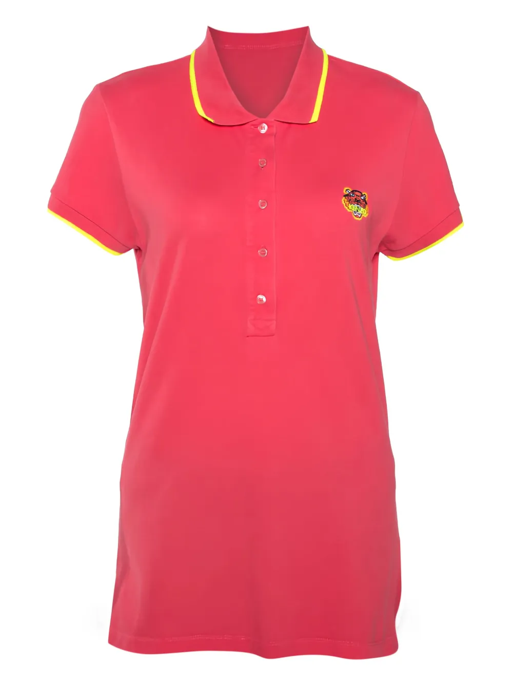 Tiger-embroidered polo top