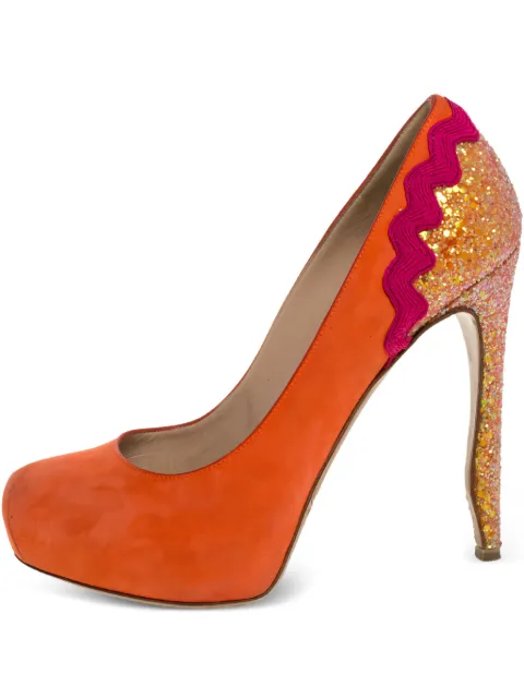 Nicholas Kirkwood pre-owned 130mm glitter-detail pumps