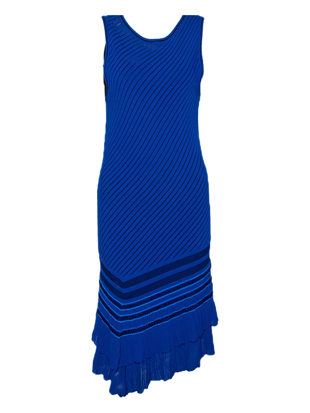 ribbed sleeveless midi dress