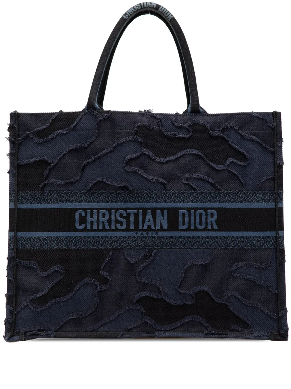 Christian Dior Pre-Owned 2019 Large Camouflage Book tote bag - ブルー Christian Dior Pre-Owned 2019 Large Camouflage Book tote bag - ブルー