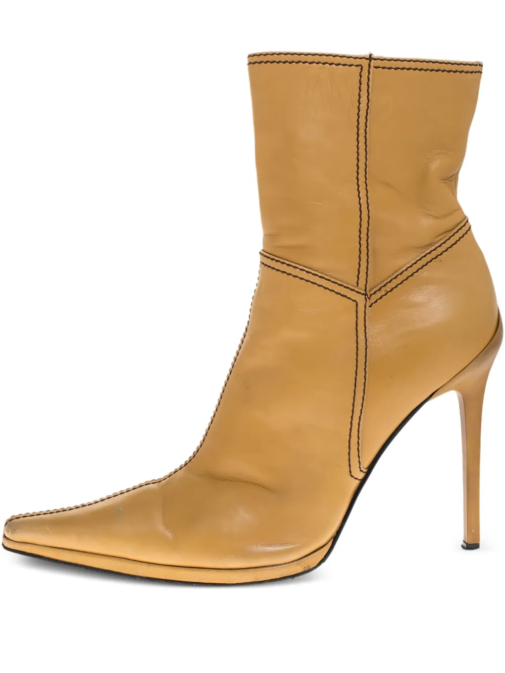 Casadei Vintage 105mm leather ankle boots | Neutrals | Image 1