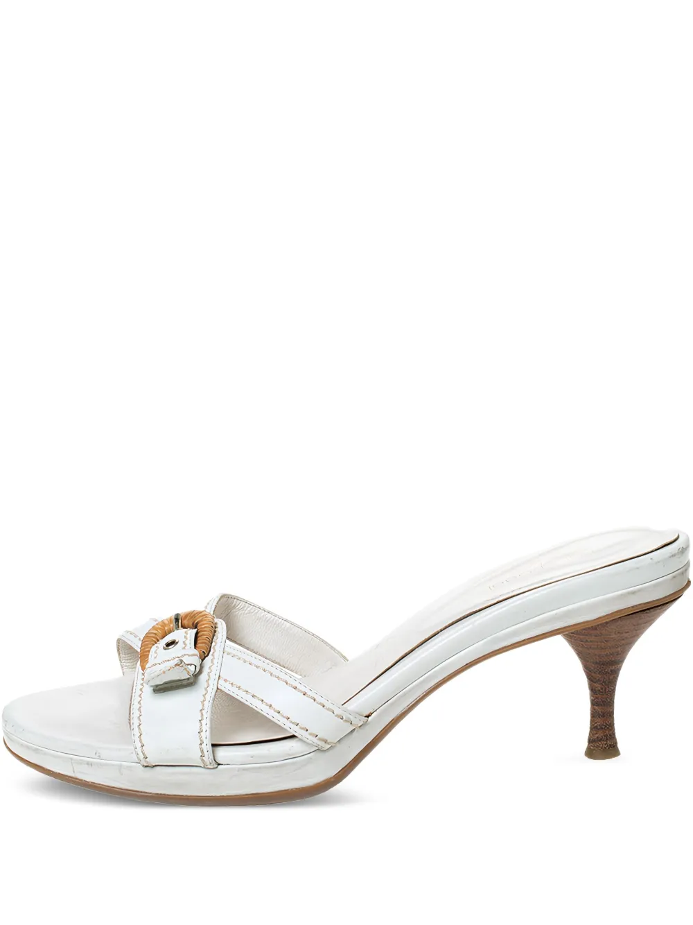 Sergio Rossi Vintage Pre-Owned 70mm leather heeled sandals | White | Image 1