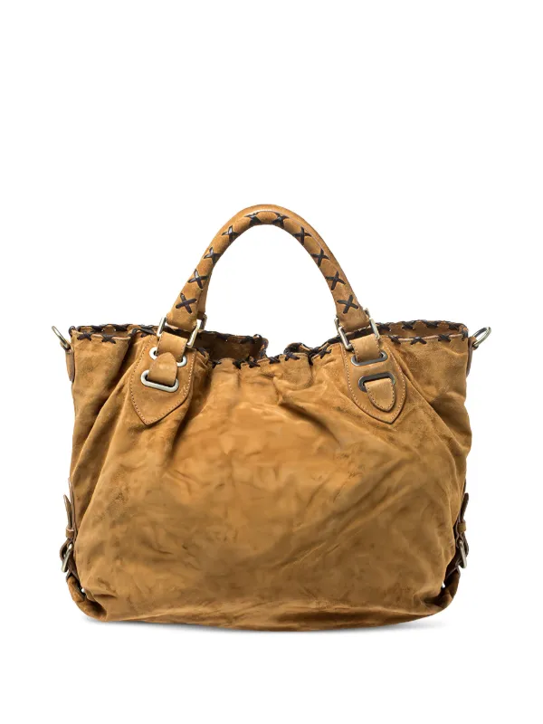 Bally Vintage プレオウンド スエード ハンドバッグ | ブラウン 