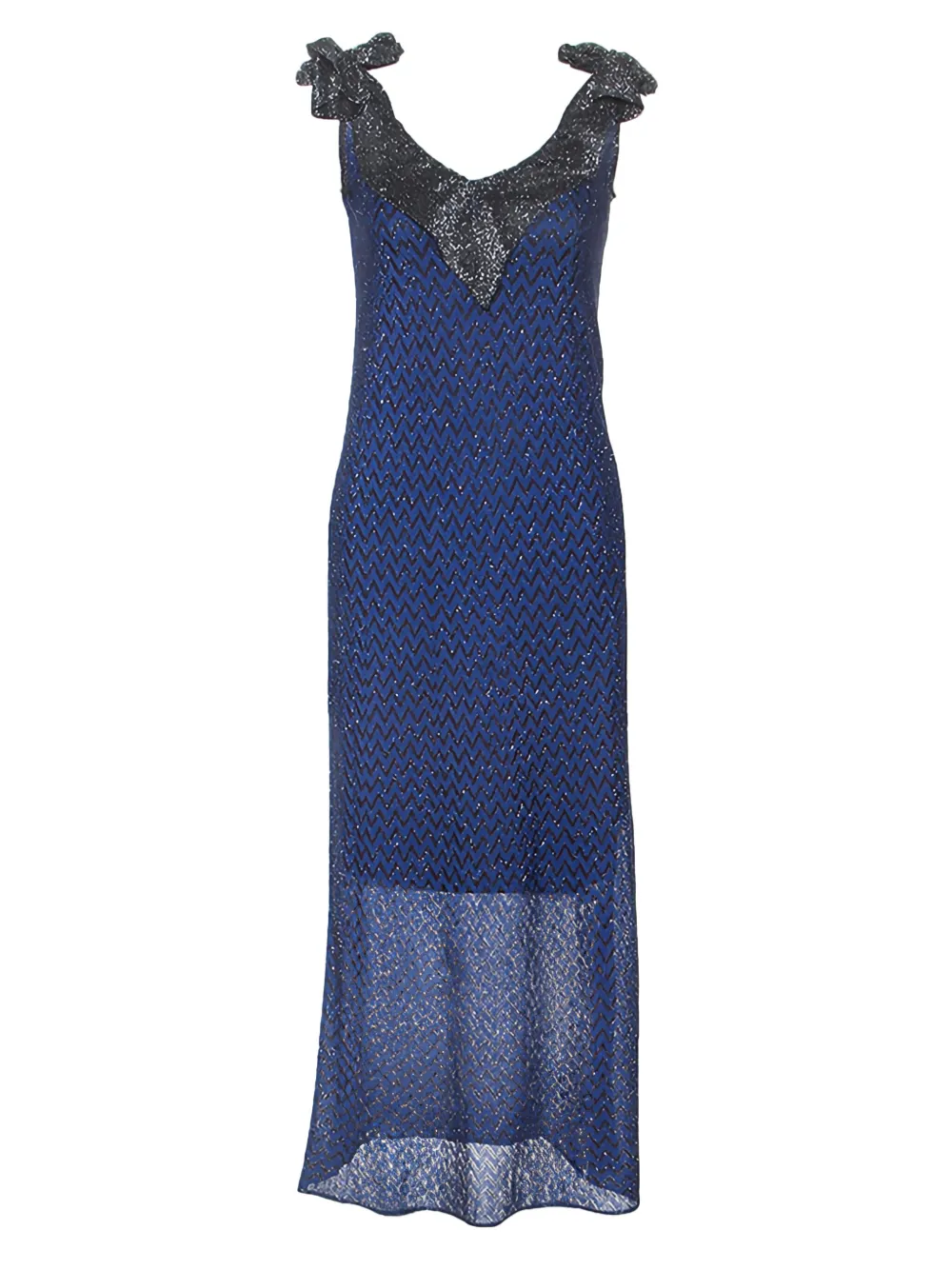 Missoni Pre-Owned robe mi-longue à col v | bleu | Image 1
