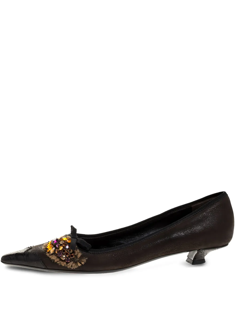 Prada Pre-Owned zapatillas con puntera en punta | marrón | Image 1