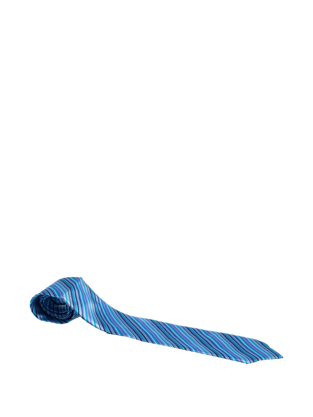 pre-owned diagonal-stripe silk tie